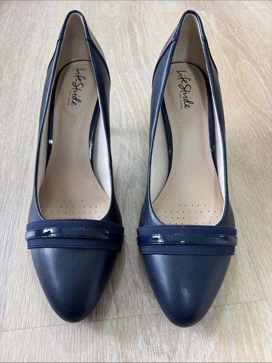 Life Stride Shoes - Life Stride Navy Pointed Toe Comfort Flats